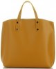 GEANȚĂ DIN PIELE shopper bag Genuine Leather muştar 6047